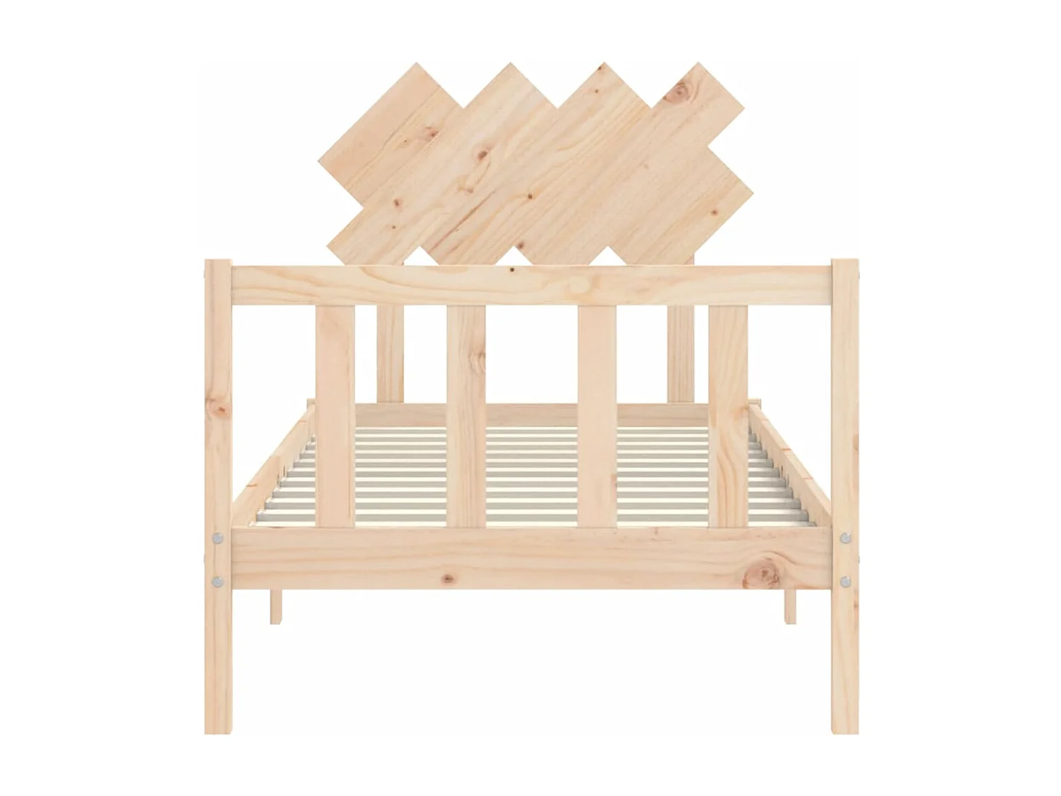Cadre de lit avec tête de lit 90x200 bois massif