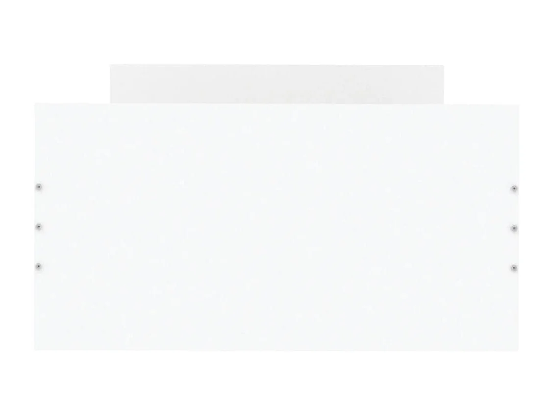 Cadre de lit blanc 75x190 petit simple bois d'ingénierie