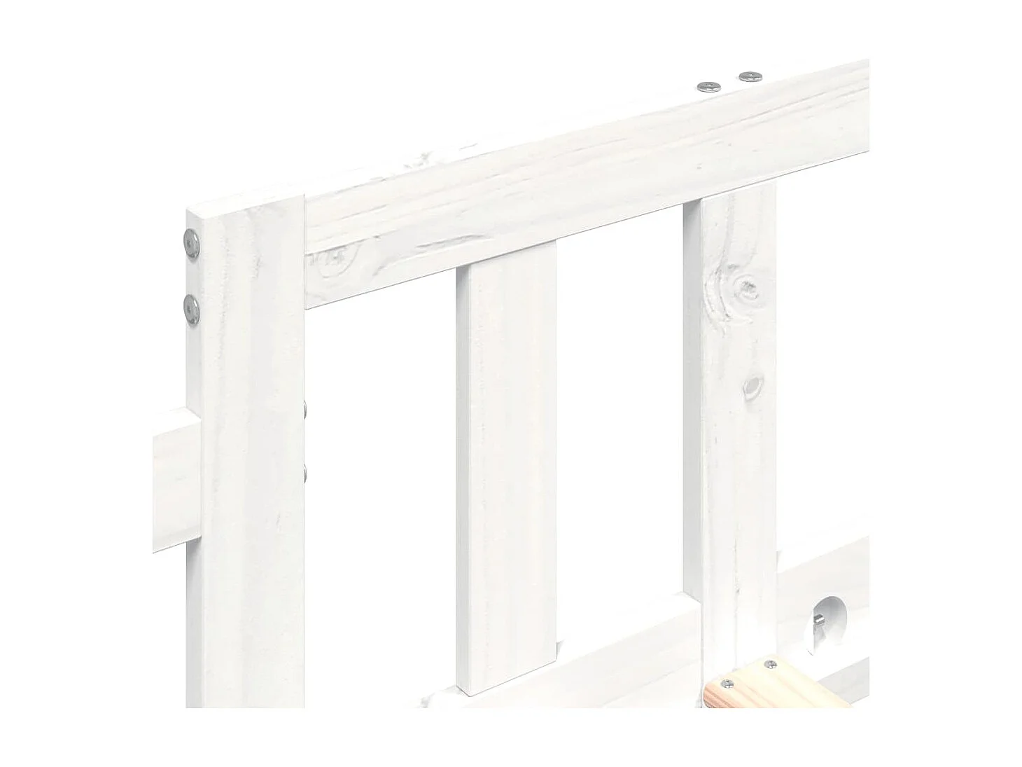 Lit de jour Blanc 90x200 Bois de pin massif