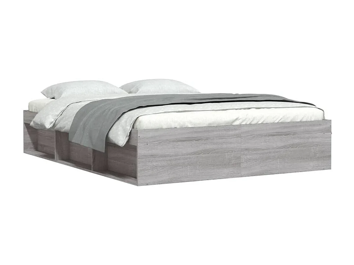 Cadre de lit sonoma gris 150x200 très grand