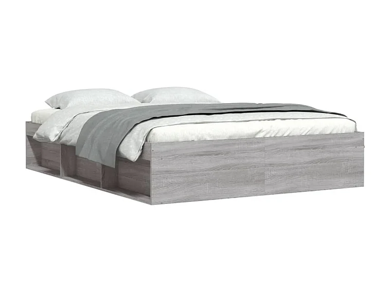 Cadre de lit sonoma gris 150x200 très grand