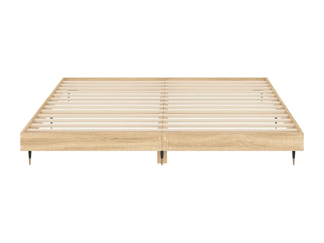 Cadre de lit chêne sonoma 200x200 bois d'ingénierie