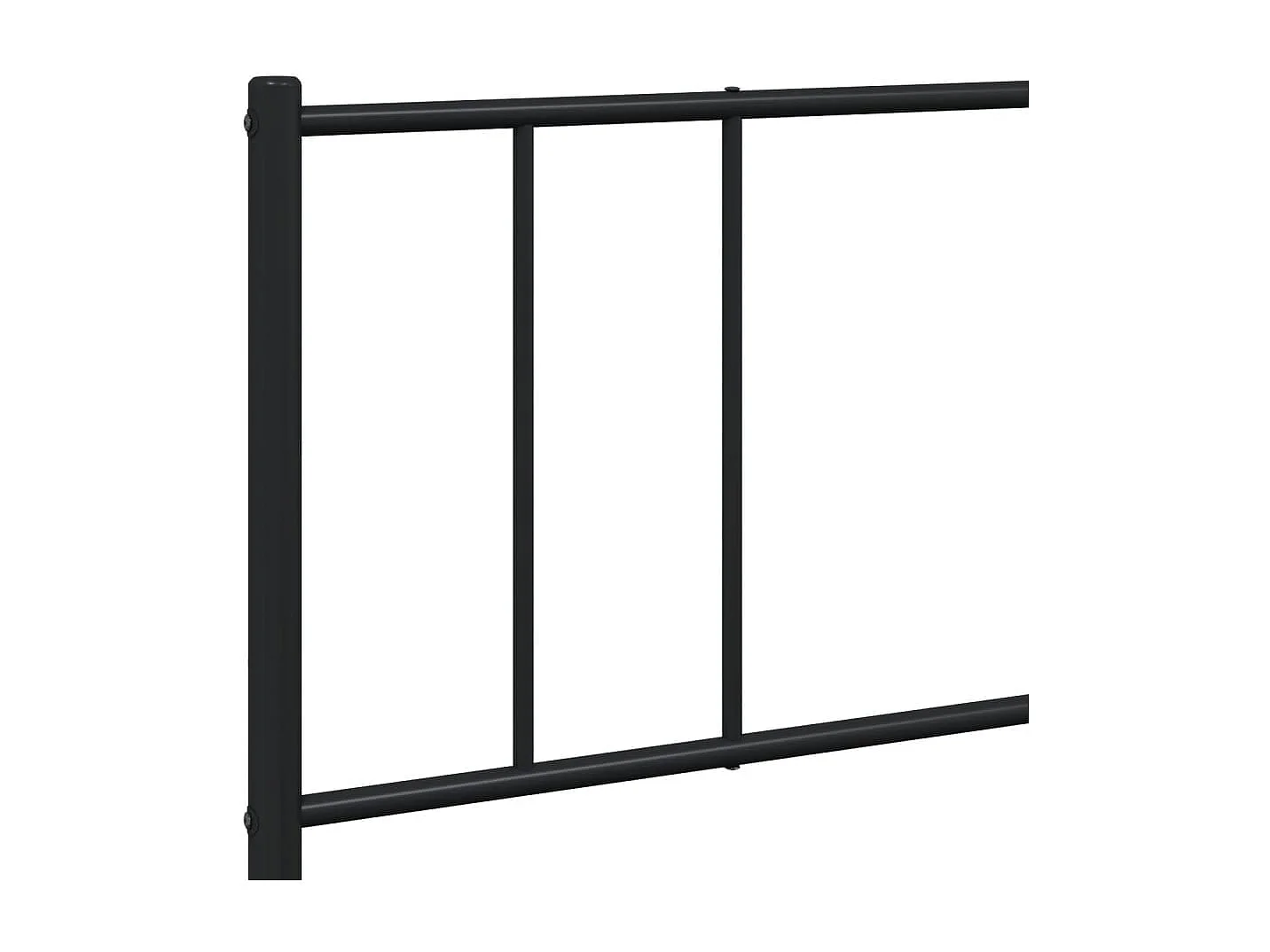 Cadre de lit métal avec tête de lit-pied de lit noir 180x200