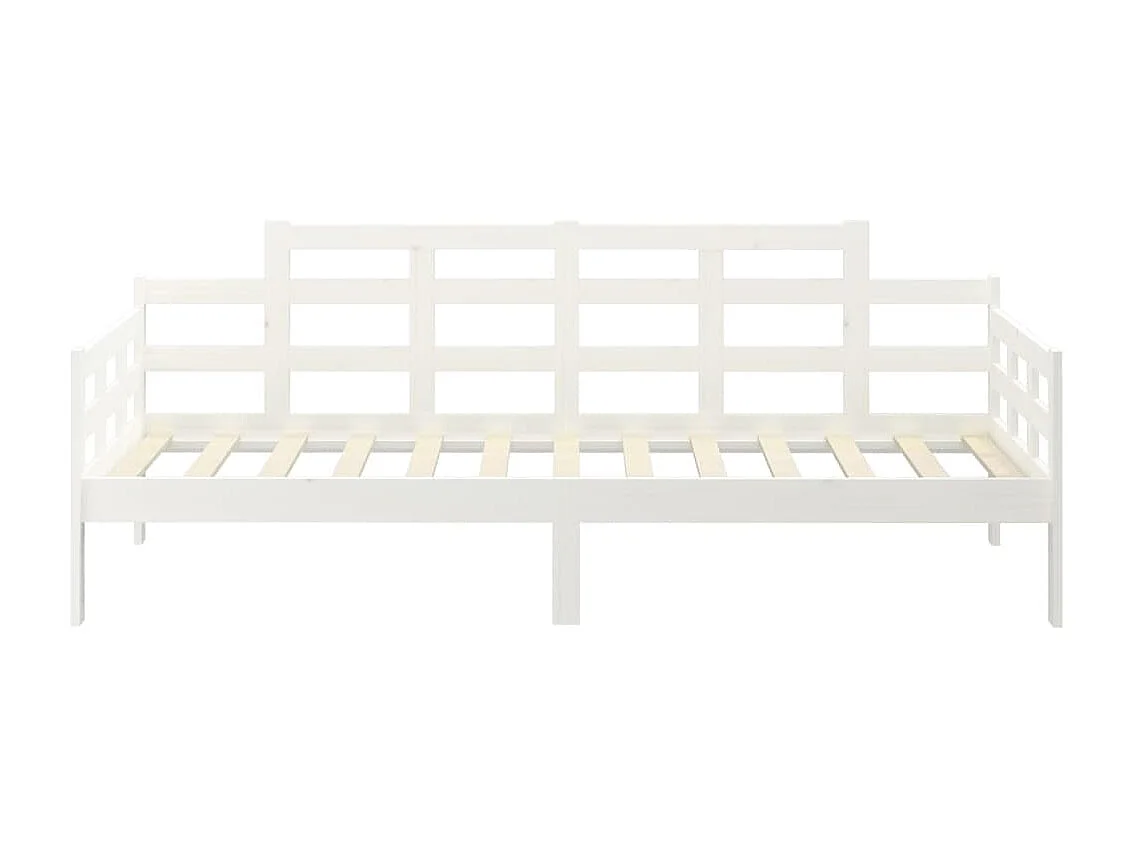 Lit de jour Blanc Bois massif de pin 90x190