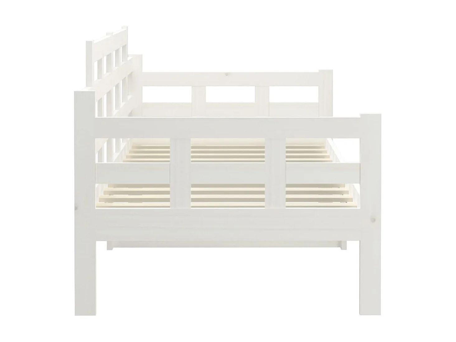 Lit de jour Blanc Bois massif de pin 90x190