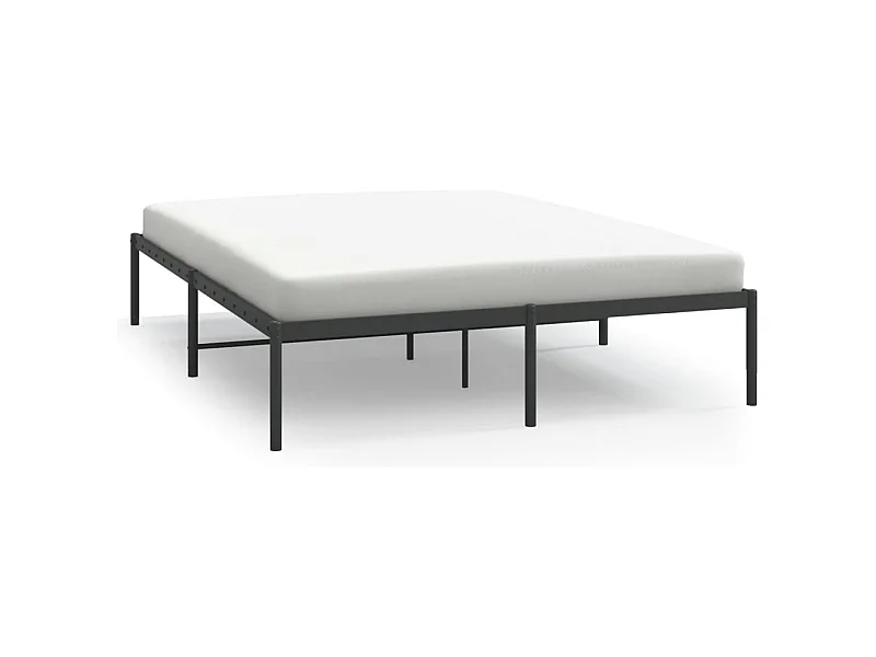 Cadre de lit métal noir 140x190