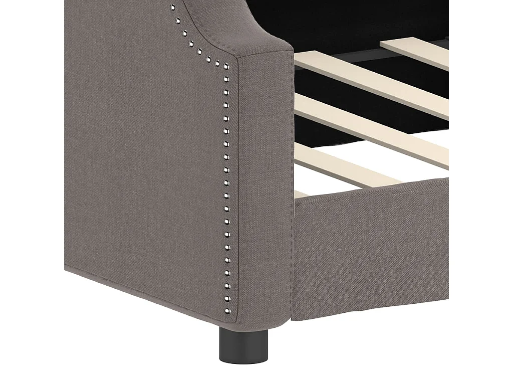 Lit de repos taupe 80x200 tissu
