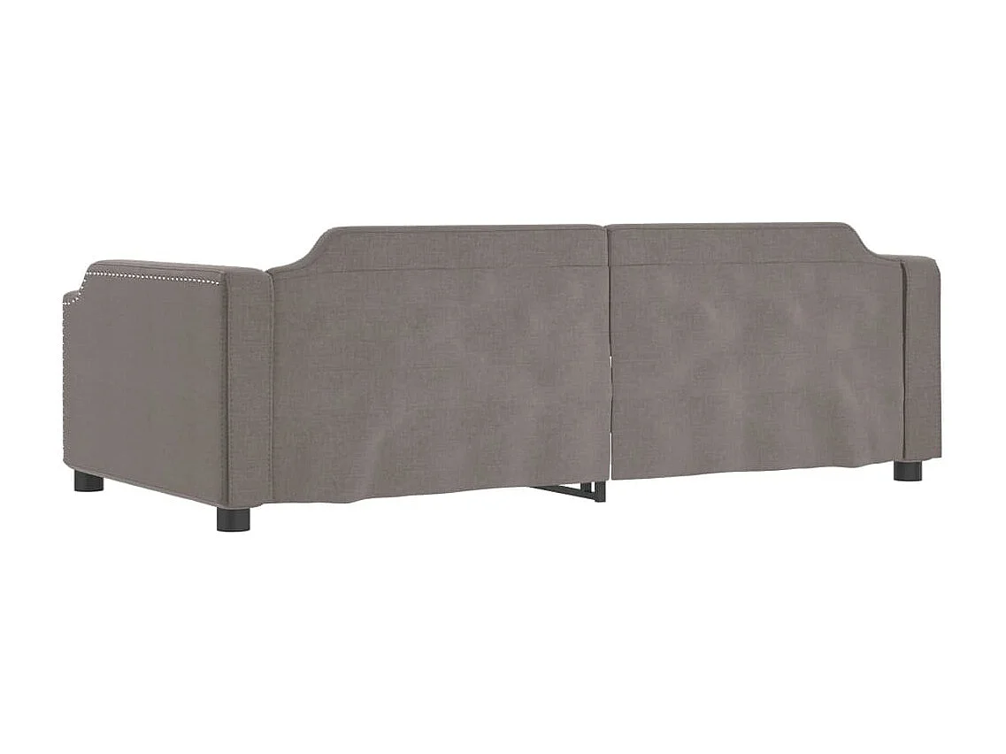 Lit de repos taupe 80x200 tissu
