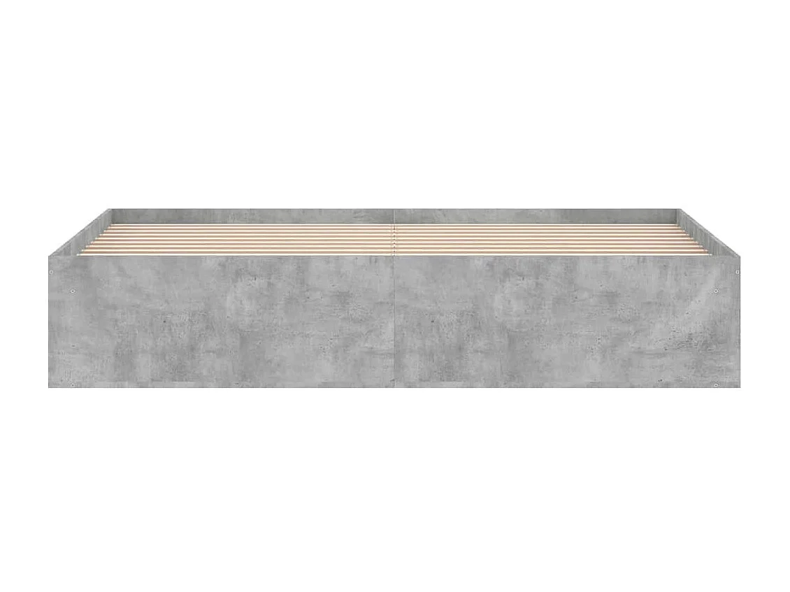 Cadre de lit gris béton 180x200 super king