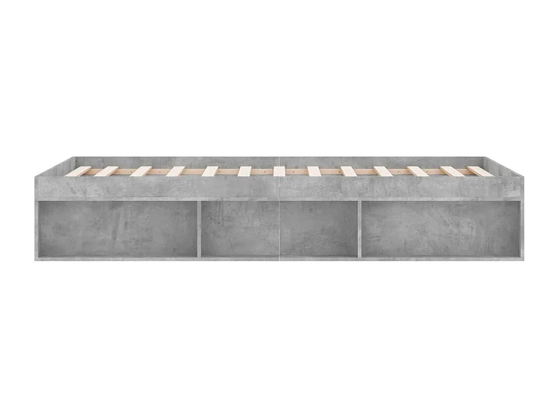 Cadre de lit gris béton 180x200 super king