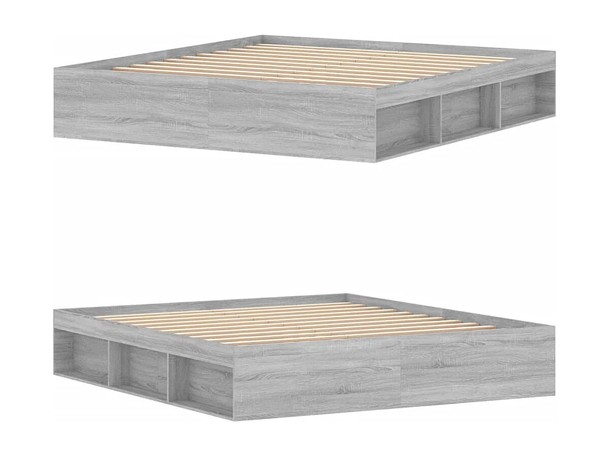 Cadre de lit sonoma gris 180x200 super king