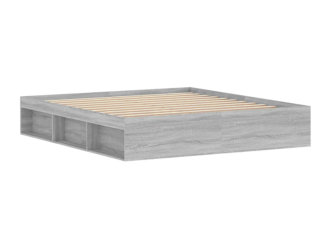 Cadre de lit sonoma gris 180x200 super king