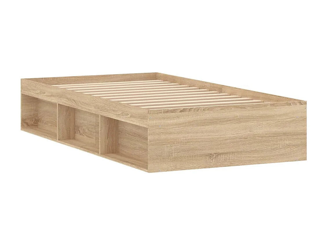 Cadre de lit chêne sonoma 90x190