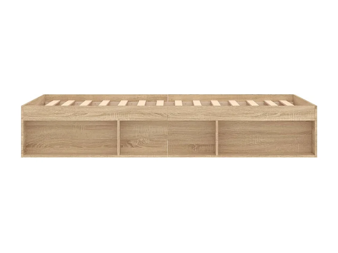 Cadre de lit chêne sonoma 90x190