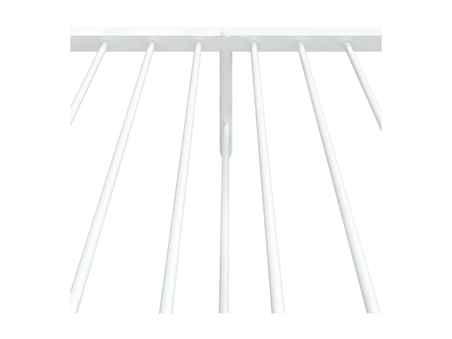 Cadre de lit métal avec tête de lit-pied de lit blanc 75x190