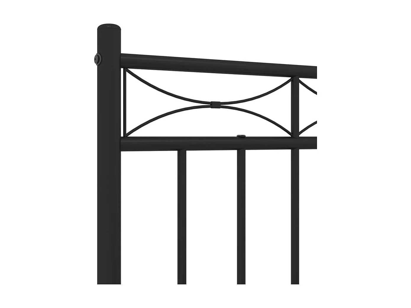 vidaXL Estructura de cama con cabecero y pie metal negro 120x190 cm