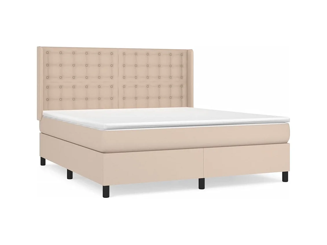 Sommier à lattes de lit avec matelas Cappuccino 160x200