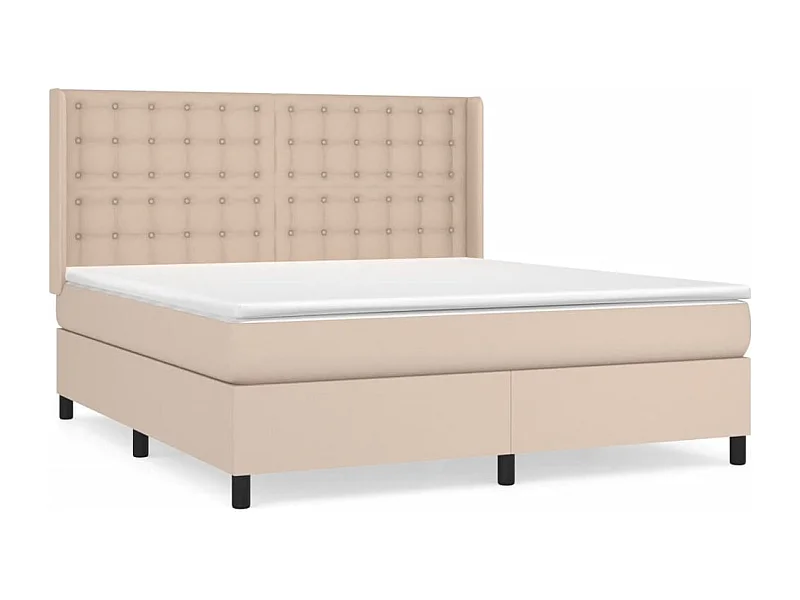 Sommier à lattes de lit avec matelas Cappuccino 160x200