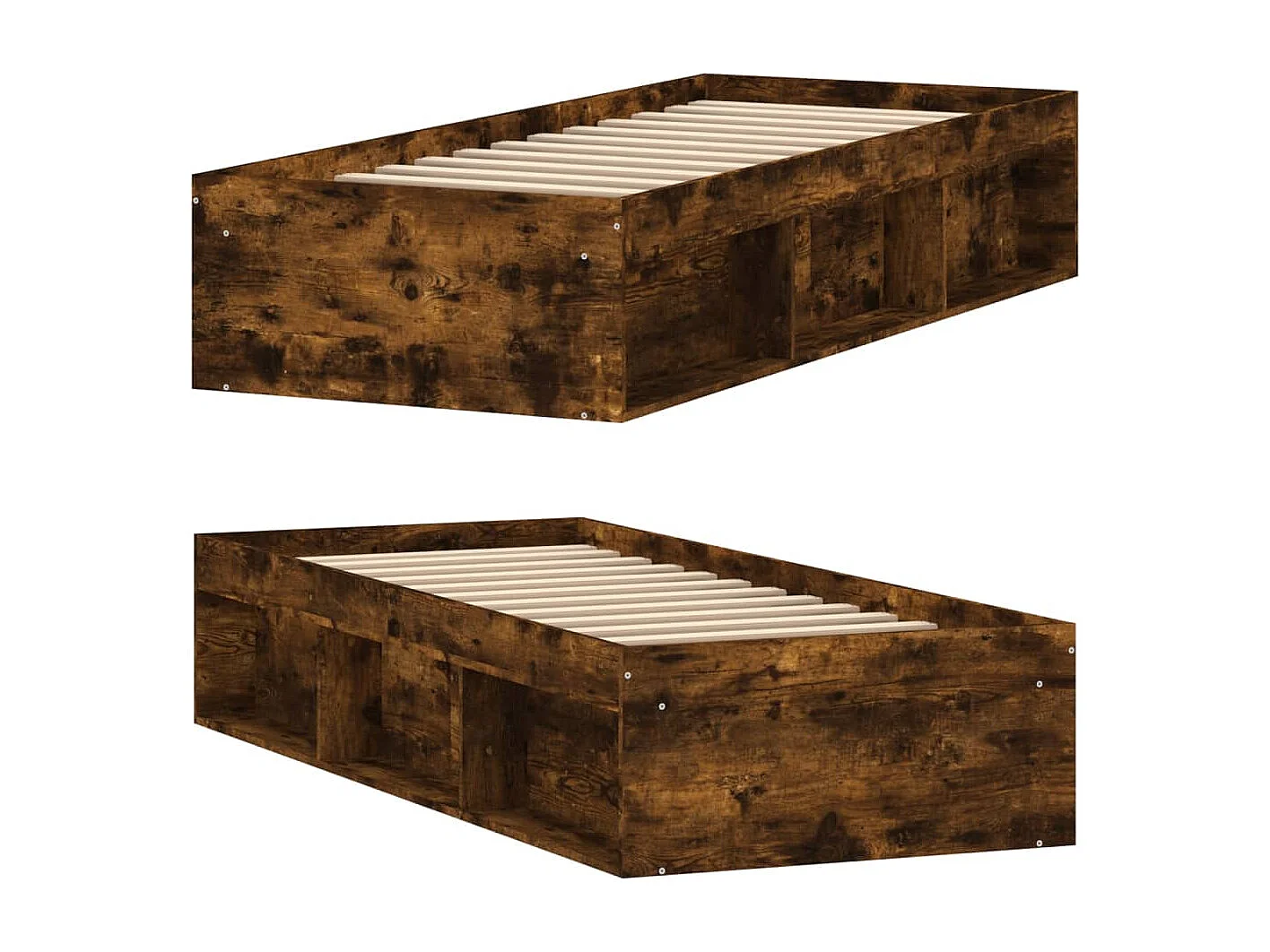 Cadre de lit chêne fumé 75x190 petit simple