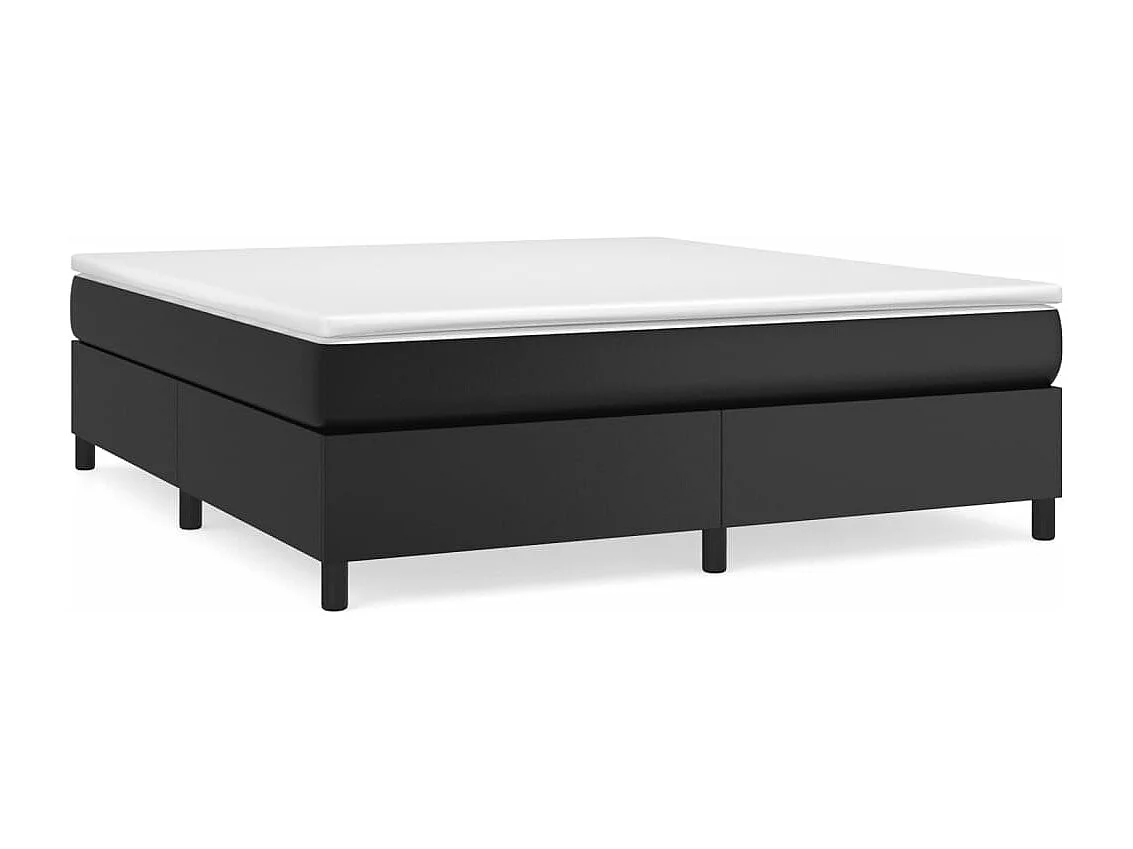 Bedframe kunstleer zwart 180x200 cm