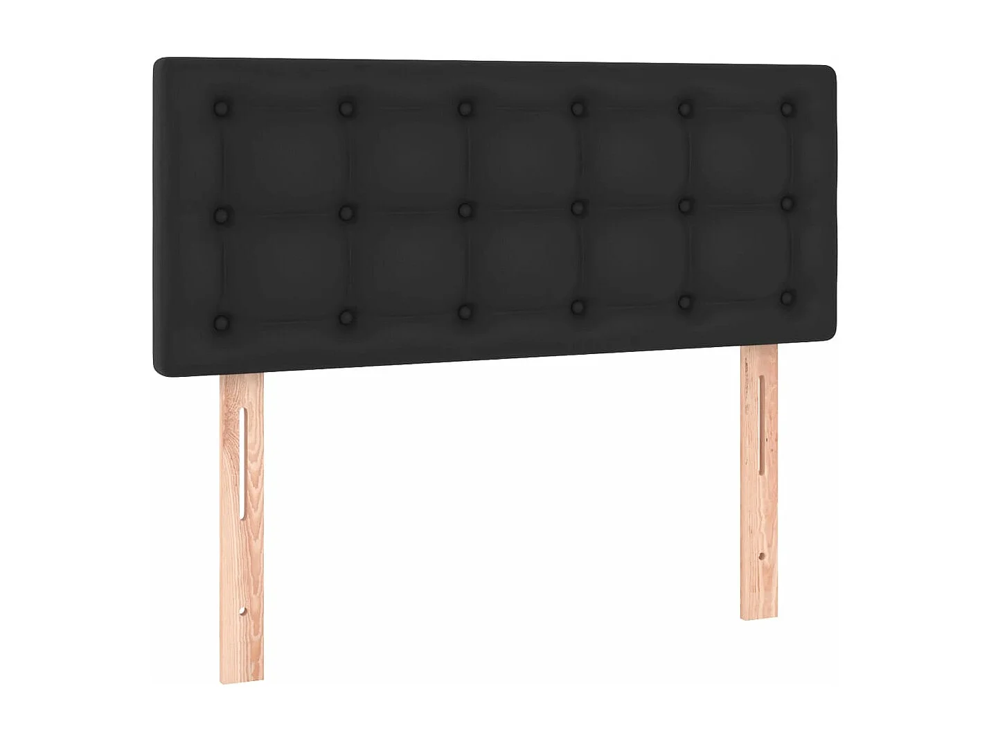 Sommier à lattes de lit matelas LED noir 120x190 similicuir