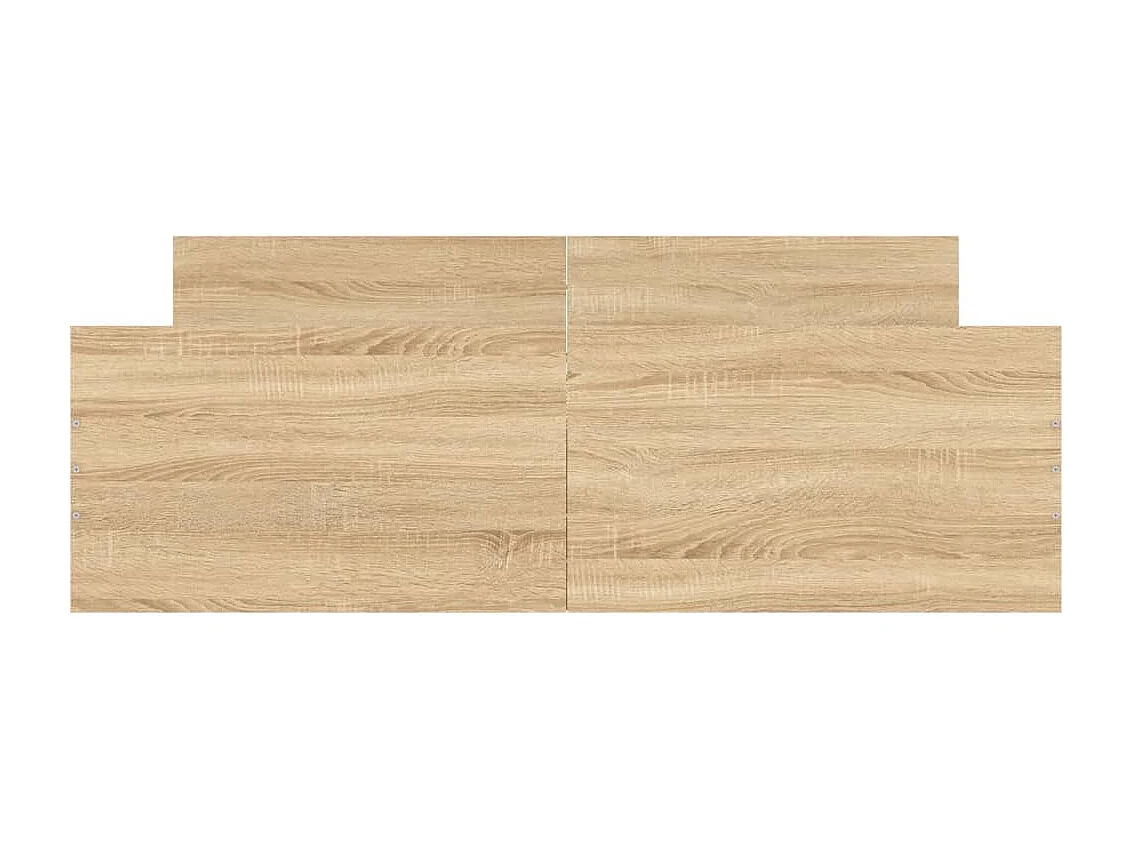 Cadre de lit tête de lit et pied de lit chêne sonoma 135x190