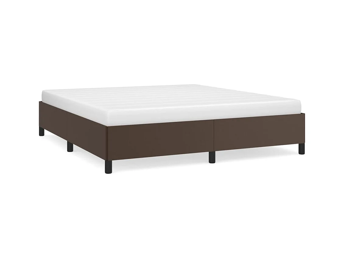 Bedframe kunstleer bruin 160x200 cm