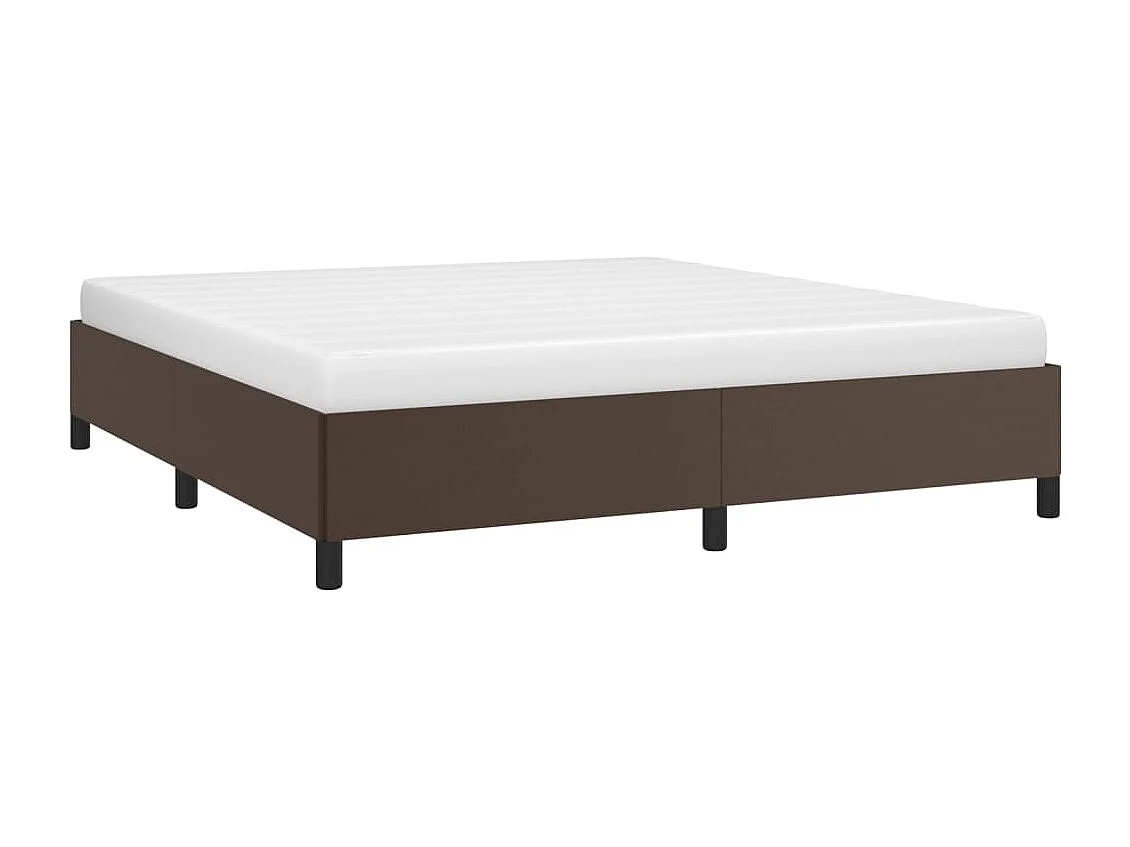 Bedframe kunstleer bruin 160x200 cm