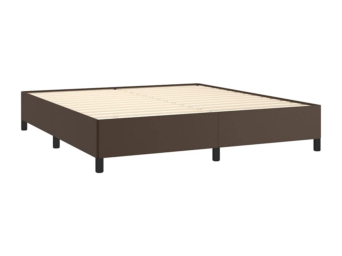 Bedframe kunstleer bruin 160x200 cm