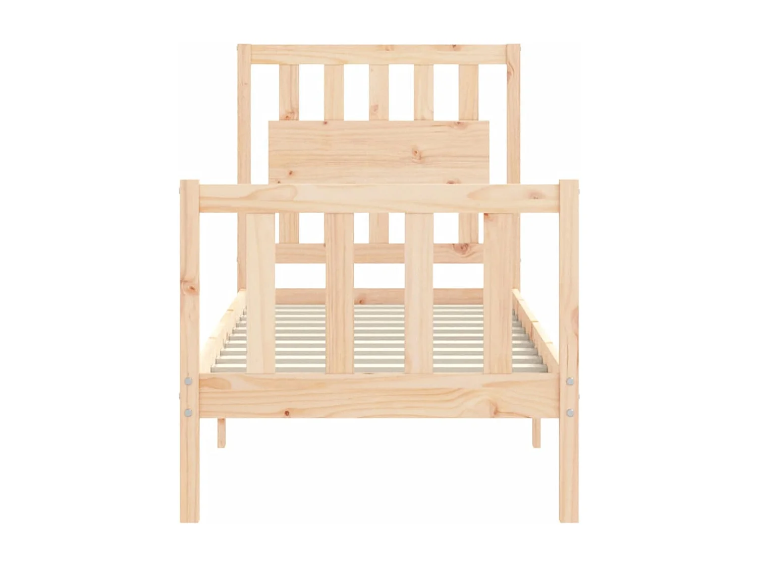 Cadre de lit avec tête de lit petit simple bois massif