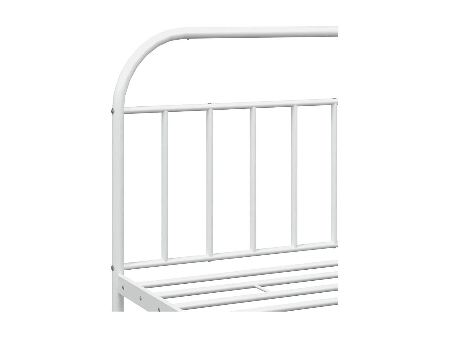 Cadre de lit métal avec tête de lit blanc 200x200