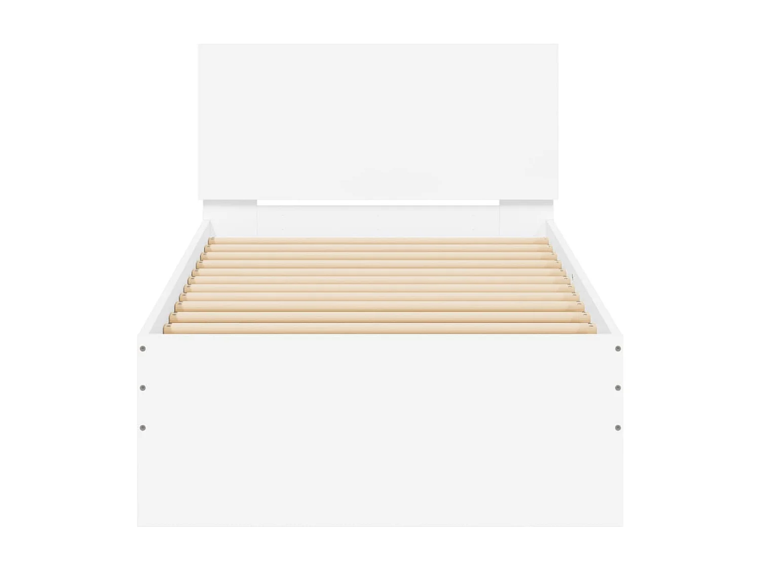 Cadre de lit avec tête de lit et lumières LED blanc 90x200