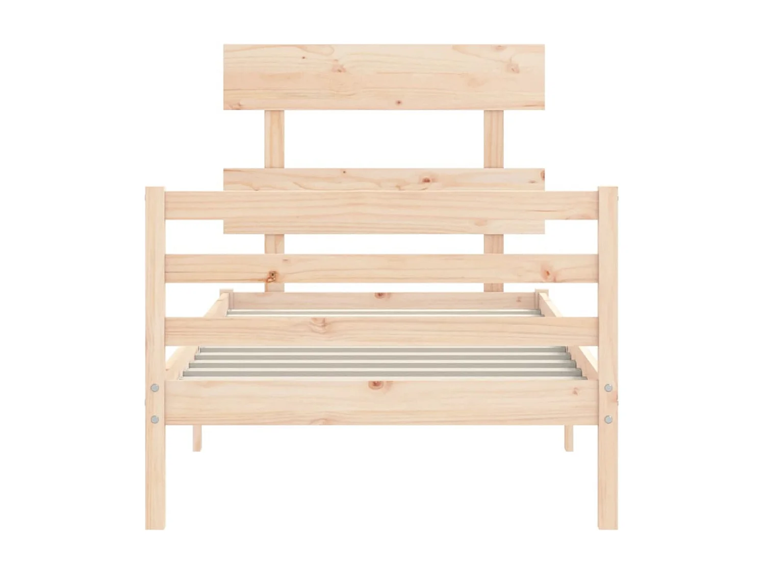 Cadre de lit avec tête de lit simple bois massif