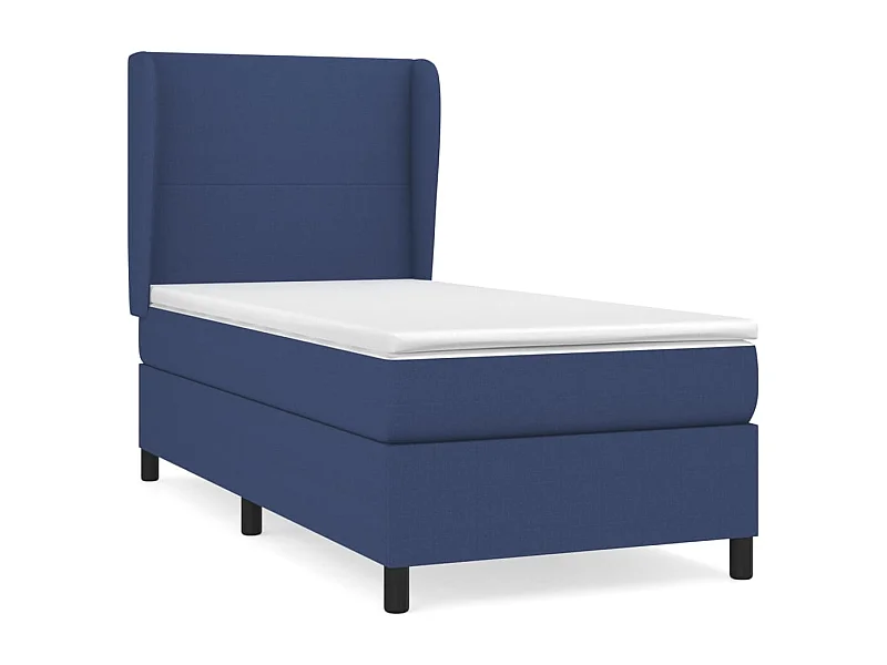 Sommier à lattes de lit avec matelas Bleu 80x200 Tissu