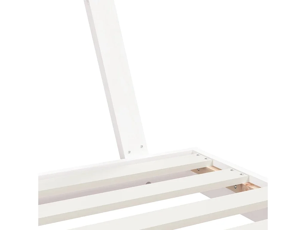 Cadre de lit pour enfants blanc 90x200 bois de pin massif