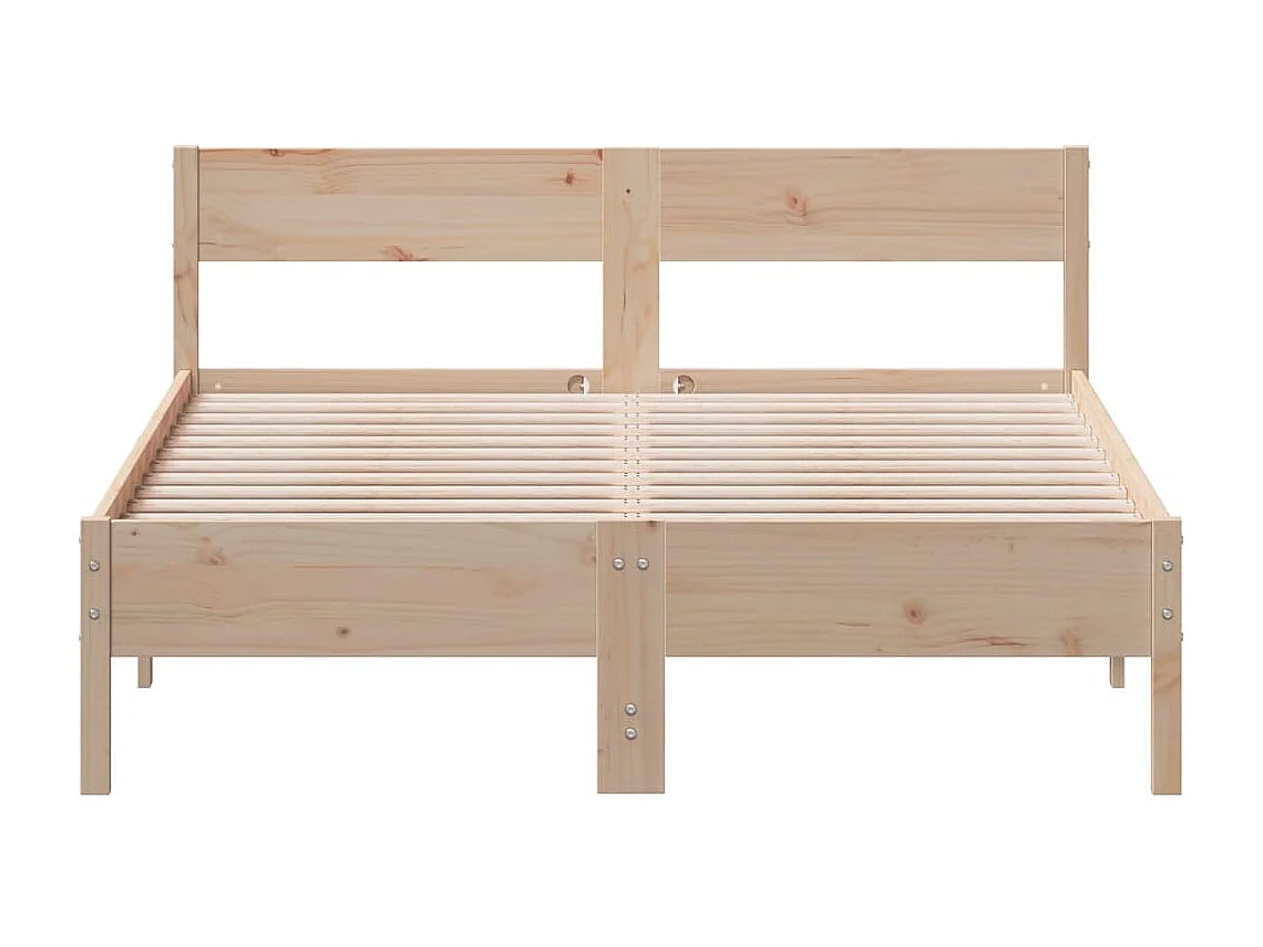 Cadre de lit avec tête de lit 160x200 bois de pin massif
