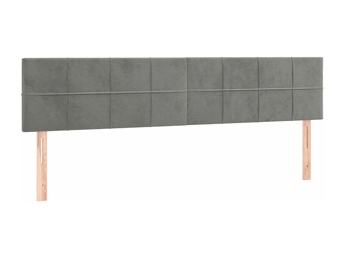 Sommier à lattes de lit et matelas Gris clair 200x200 Velours