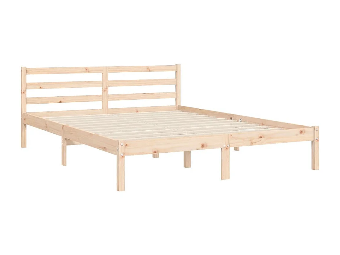 Cadre de lit avec tête de lit 160x200 bois massif