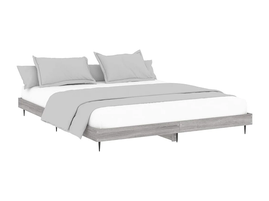 Cadre de lit sonoma gris 200x200 bois d'ingénierie