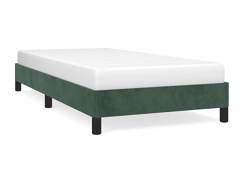 Cadre de lit Vert foncé 90x190 Velours