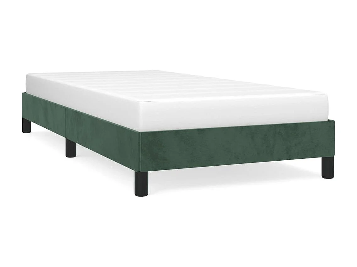 Cadre de lit Vert foncé 90x190 Velours