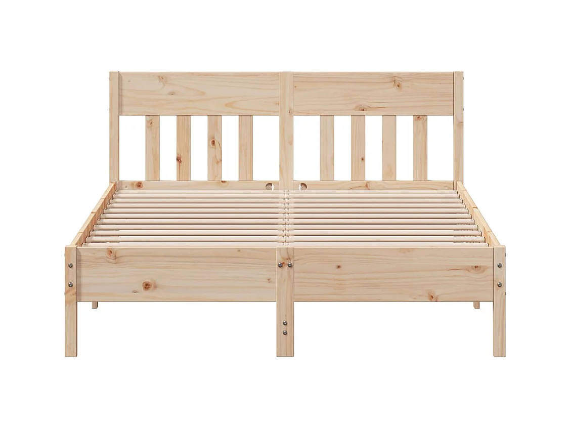 Cadre de lit avec tête de lit 160x200 bois de pin massif