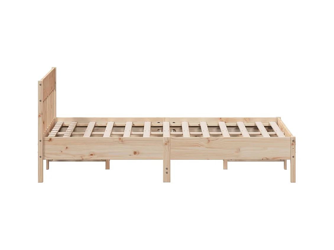 Cadre de lit avec tête de lit 160x200 bois de pin massif