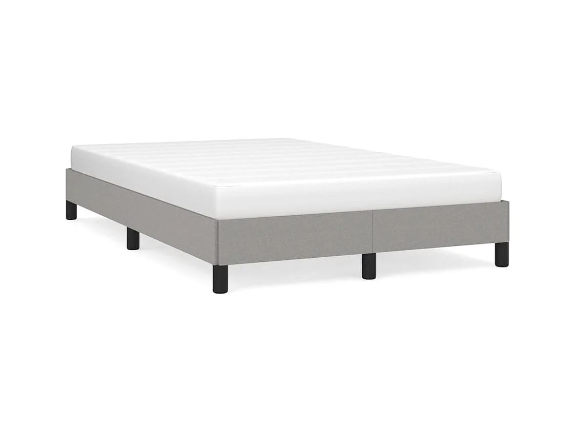 Cadre de lit gris clair 120x190 tissu