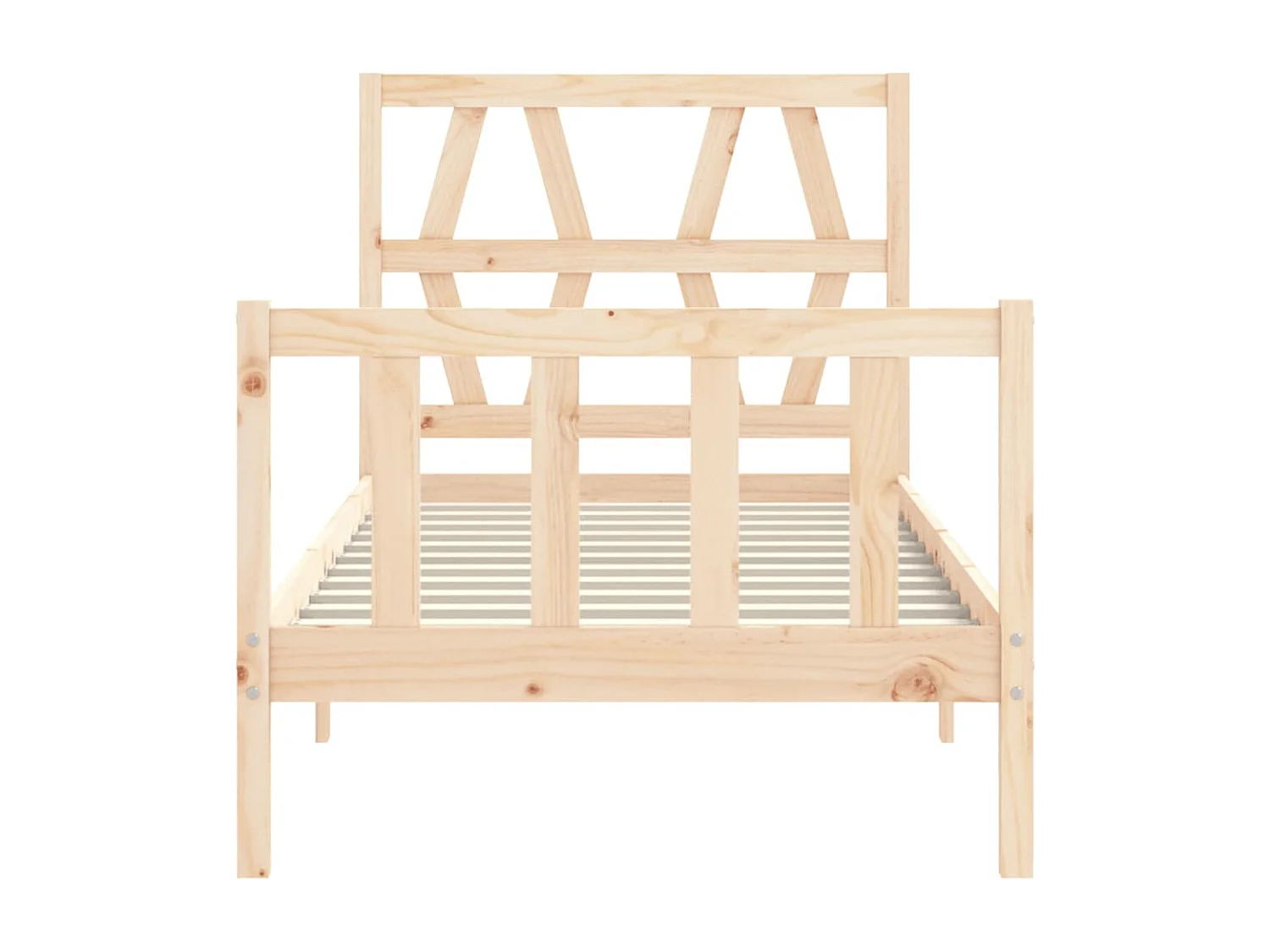 Cadre de lit avec tête de lit 90x200 bois massif