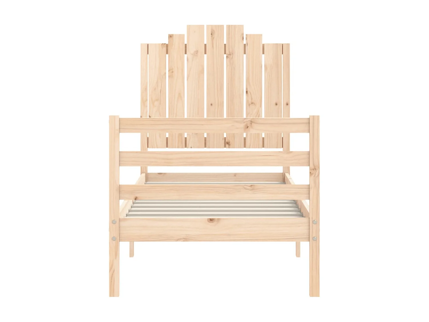 Cadre de lit avec tête de lit petit simple bois massif