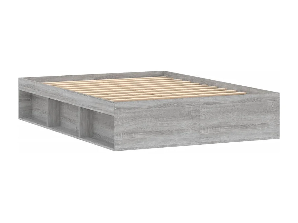 Cadre de lit sonoma gris 135x190 double