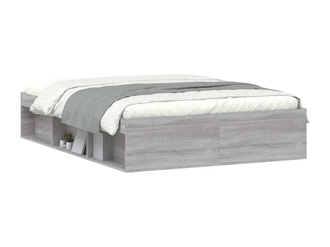 Cadre de lit sonoma gris 135x190 double