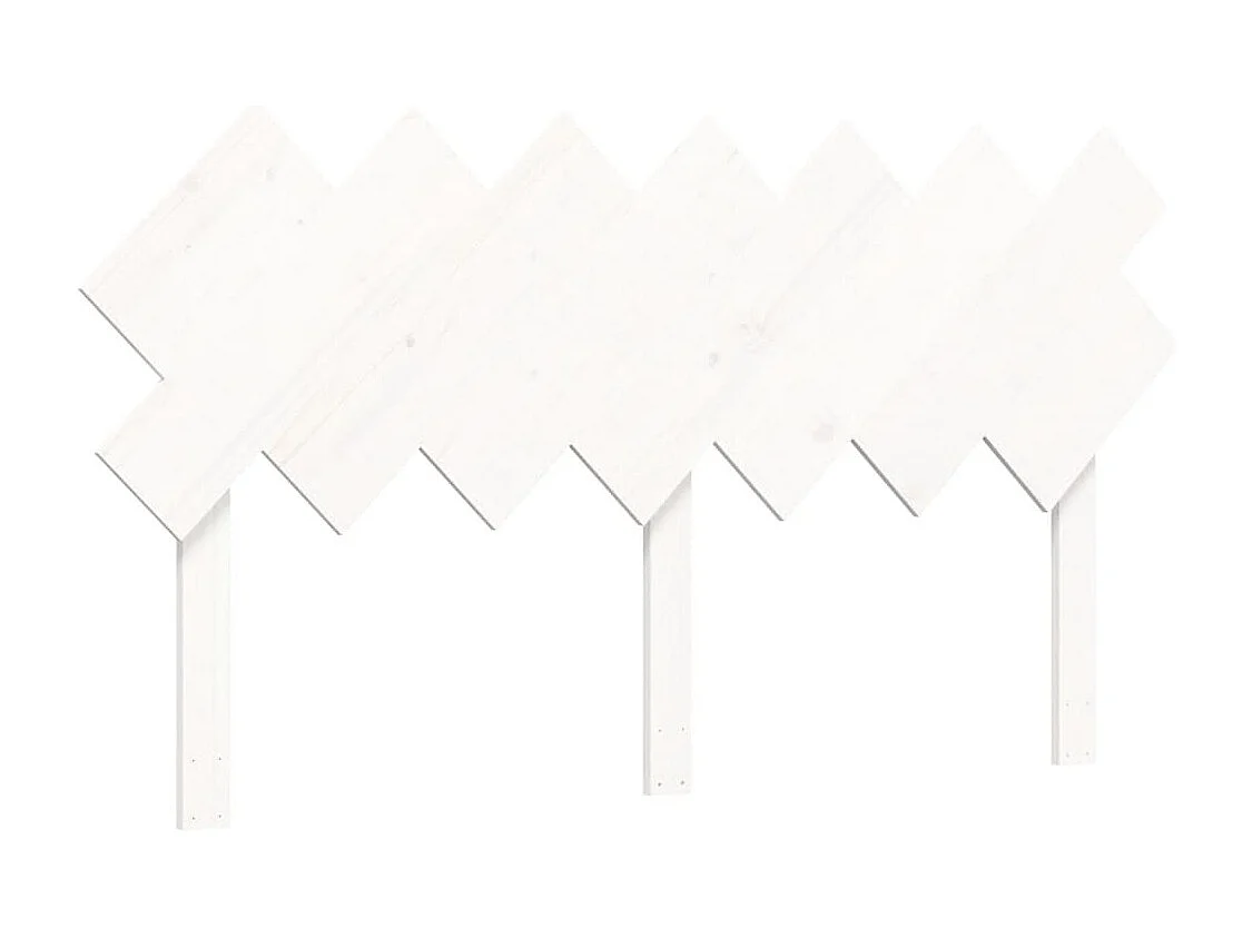 Cadre de lit avec tête de lit blanc 140x200 bois massif