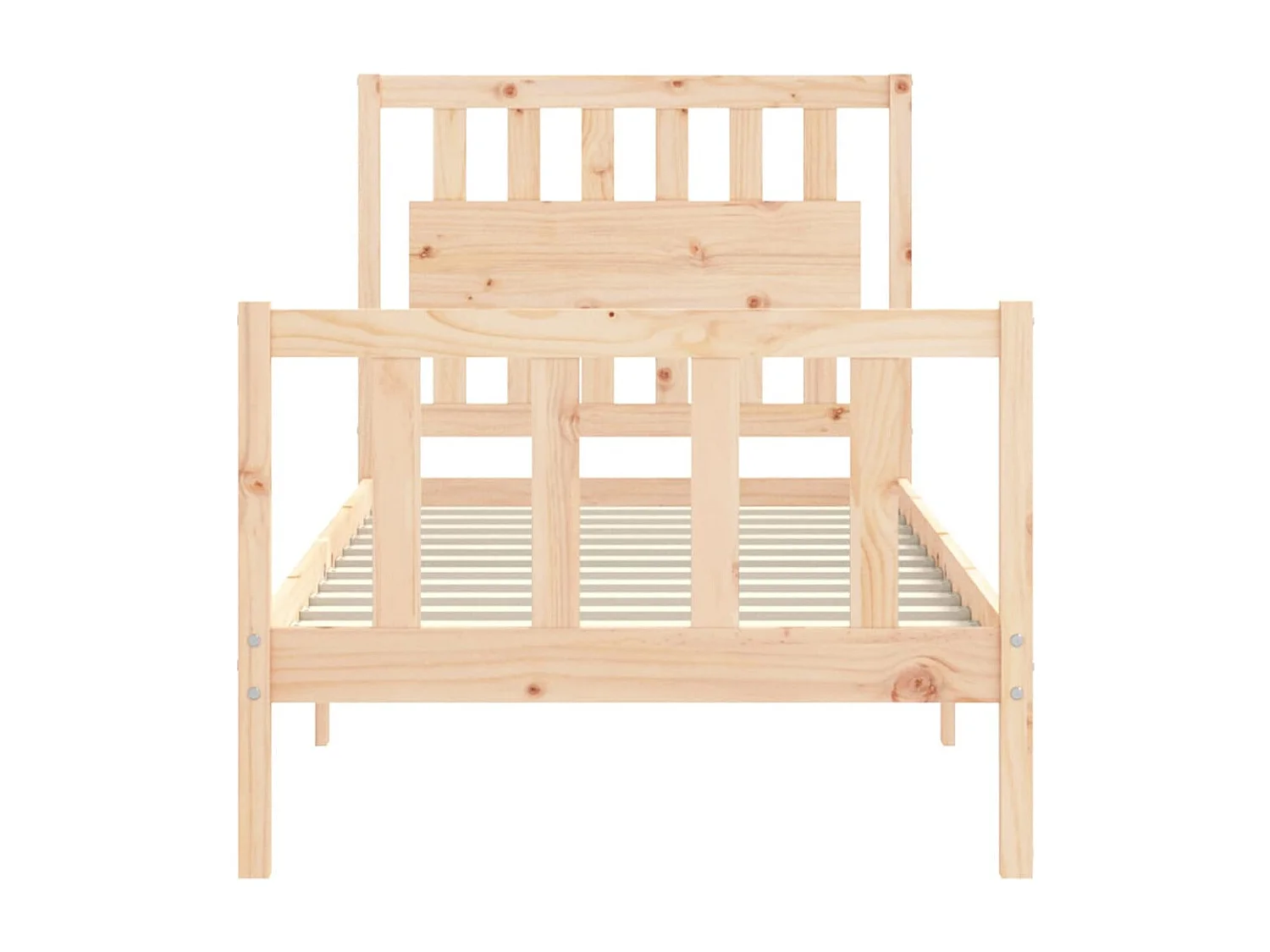 Cadre de lit avec tête de lit 90x200 bois massif